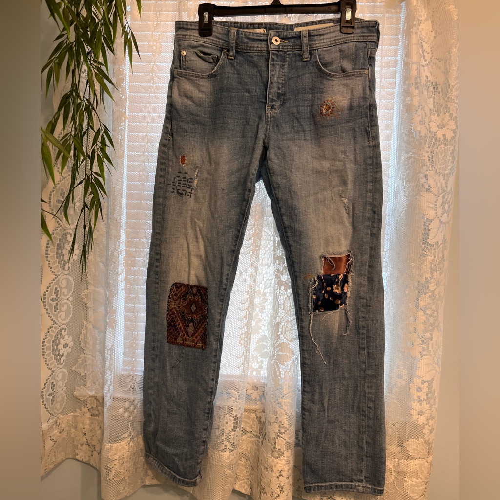 Anthropologie Upworked Slim Boyfriend Jeans